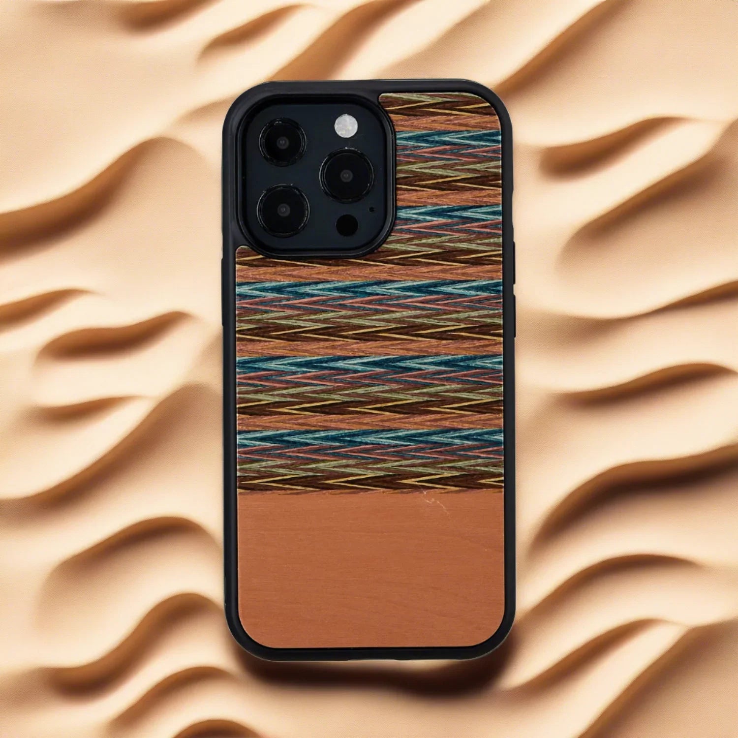 Man & Wood Series Cover For iPhone 13 Pro - Browny Check - Tashqila Man & Wood Series Cover For iPhone 13 Pro - Browny Check - Tashqila